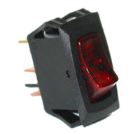 Small Painless Performance Rocker Switch On-Off, Red Lighted 80415