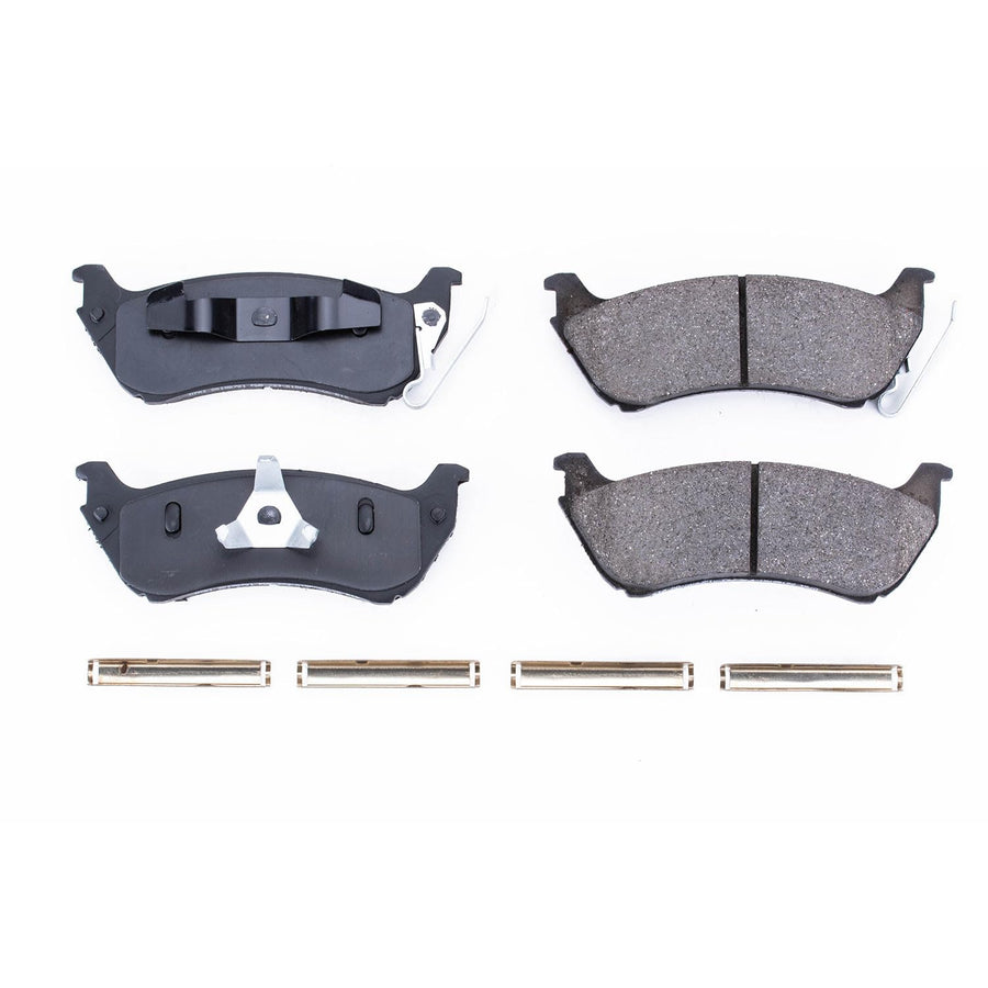 Rear Brake Kit Power Stop For Mercedes-Benz ML320 1998 - Ceramic Brake Pads With Installation Hardware, 17-761
