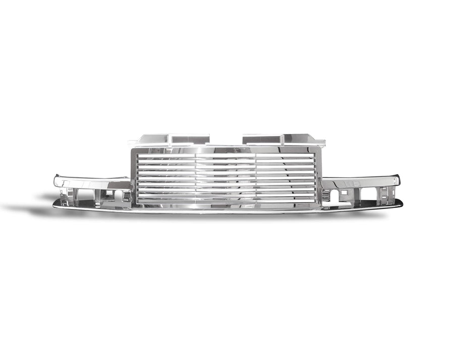 7147010 Armordillo USA Horizontal Front Hood Grille - Chrome Fits 1998-2004 Chevy Blazer