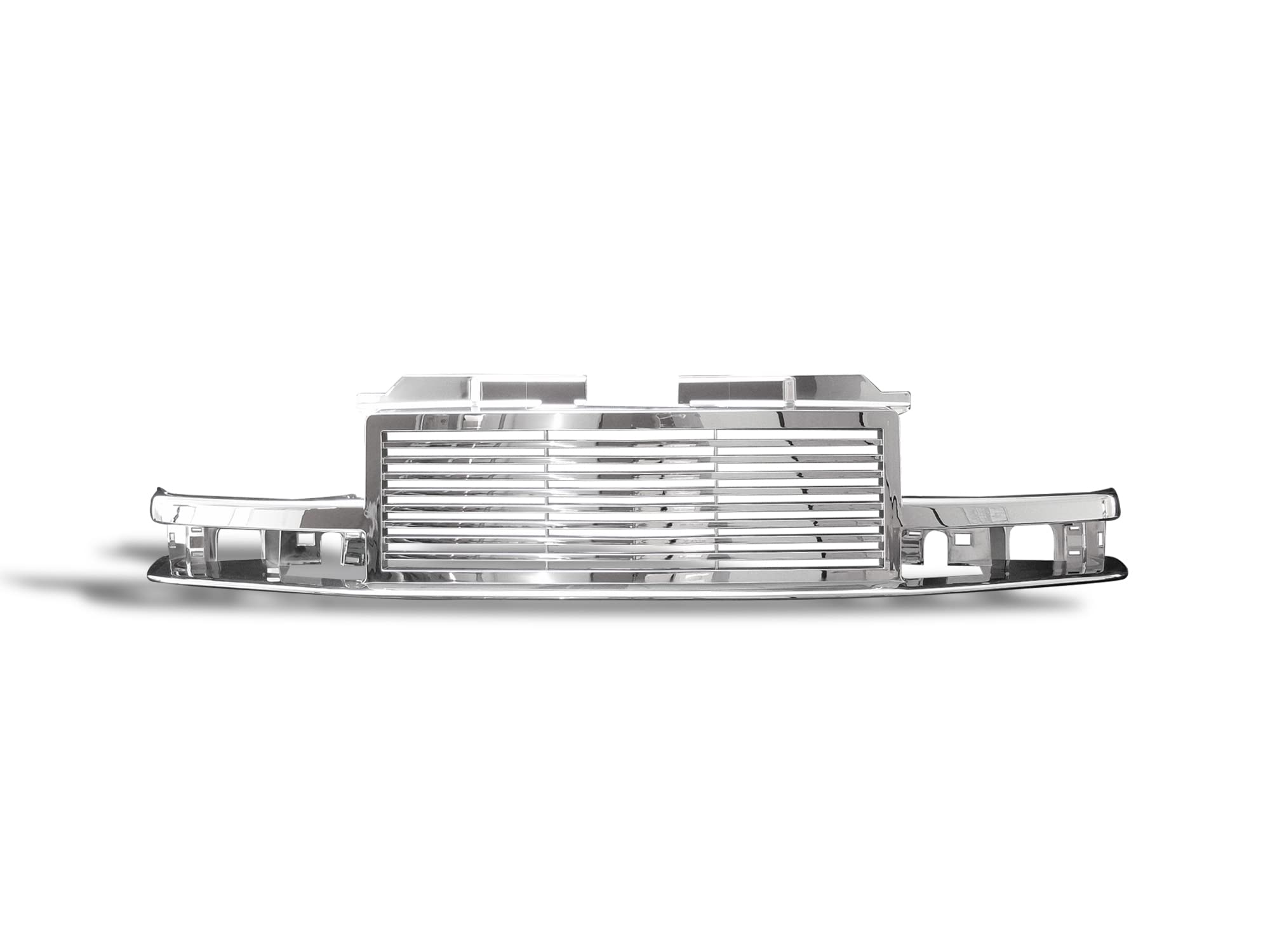 7147232 Armordillo USA Horizontal Front Hood Grille - Chrome Fits 1998-2004 Chevy S10 S-10