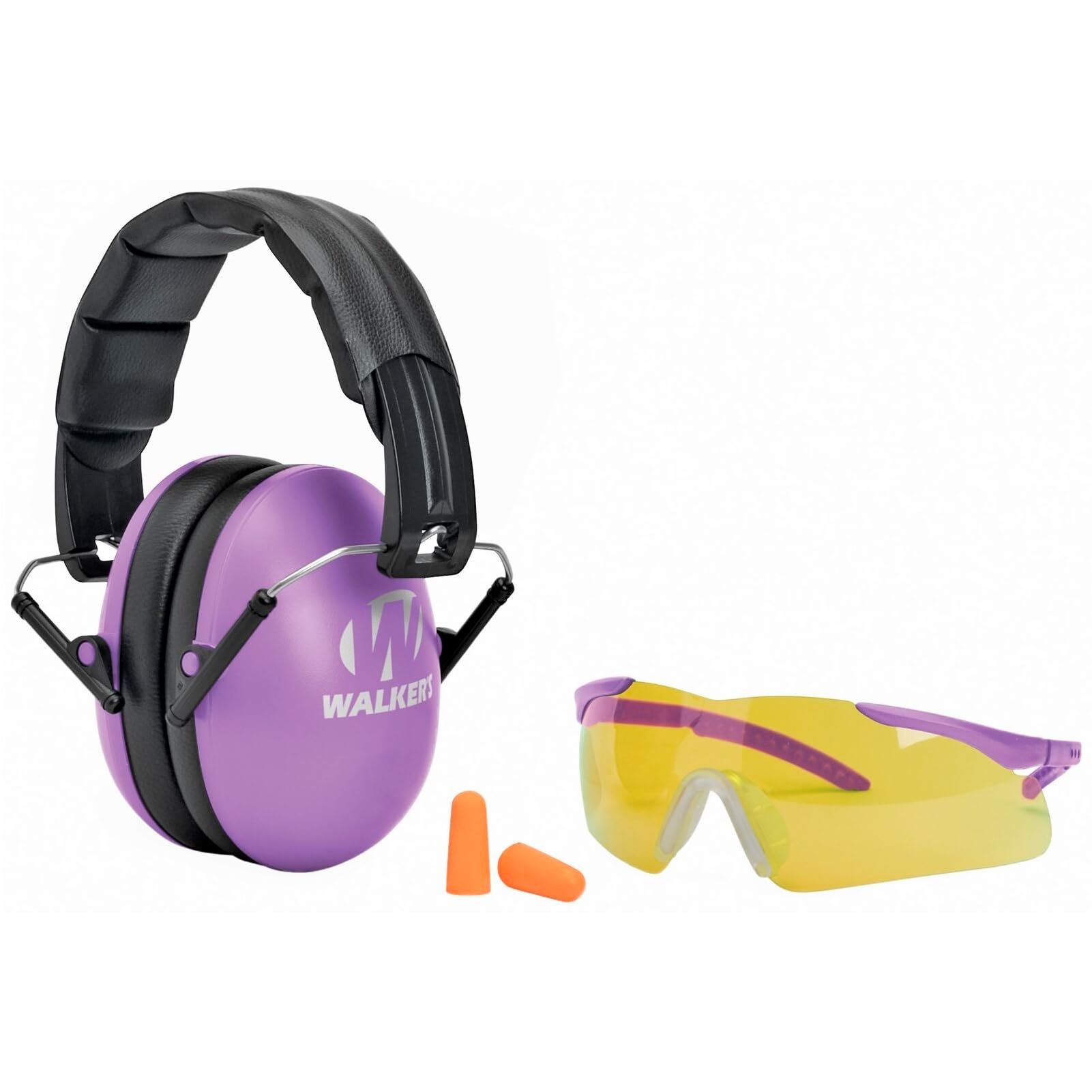 Walker's Passive muff and Women's Youth Glasses combo, Purple