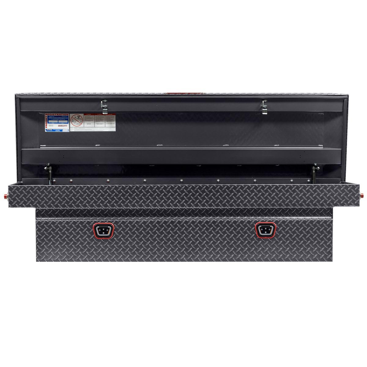 Weather Guard Saddle Box Model 127-6-04, Aluminum, Full Standard, Gunmetal Gray, 11.0 cu ft