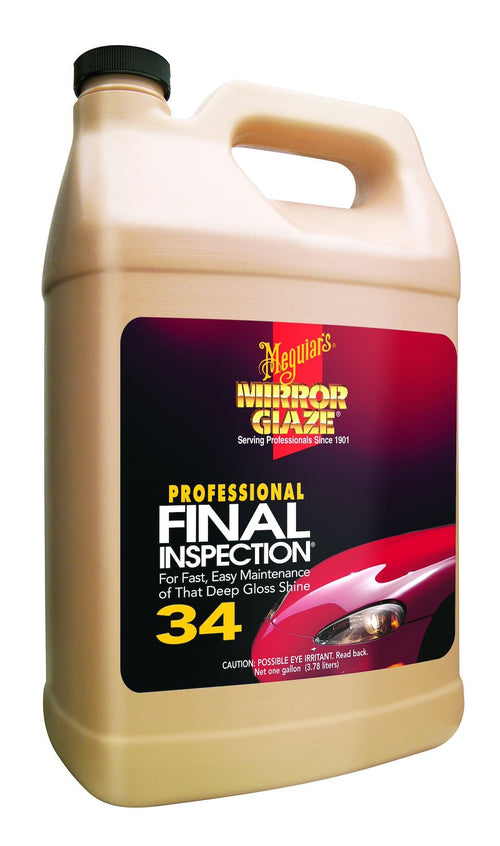 Meguiar's Final Inspection Mist & Wipe Professional M3401 - Quickly and Gently Remove Prints, Dust, and Smudges Leaving a Showroom Quality Shine - Safe as a Clay Bar Lubricant, 128 Oz, 1 Gallon