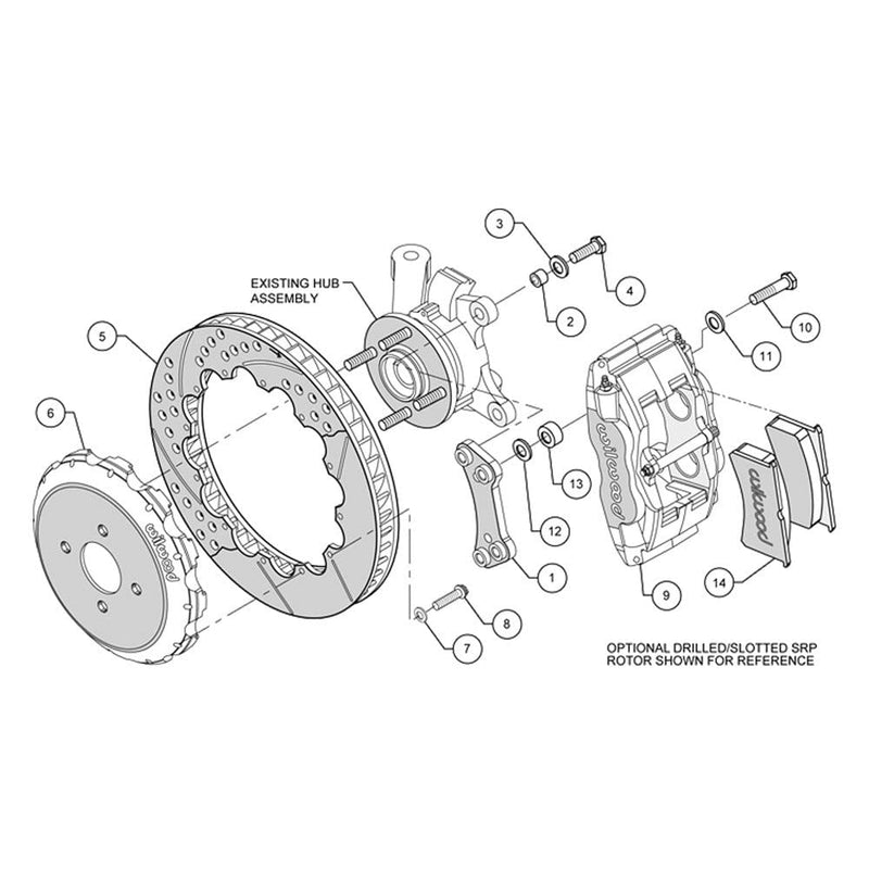 Red FSLI4 Front Hat Kit,13.00"