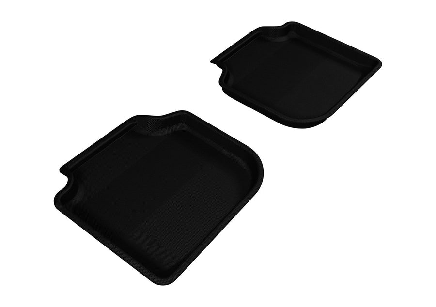 3D MAXpider Floor Mats All-Weather for Volkswagen Passat 2012-2019 Custom Fit Car Liners, Kagu Series (2nd Row, Black)