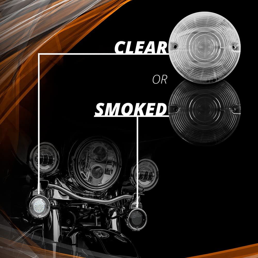 XKGLOW Motorcycle Front LED Turn Signal Kit XK1157B-WA-C - Bullet Style Clear Lenses