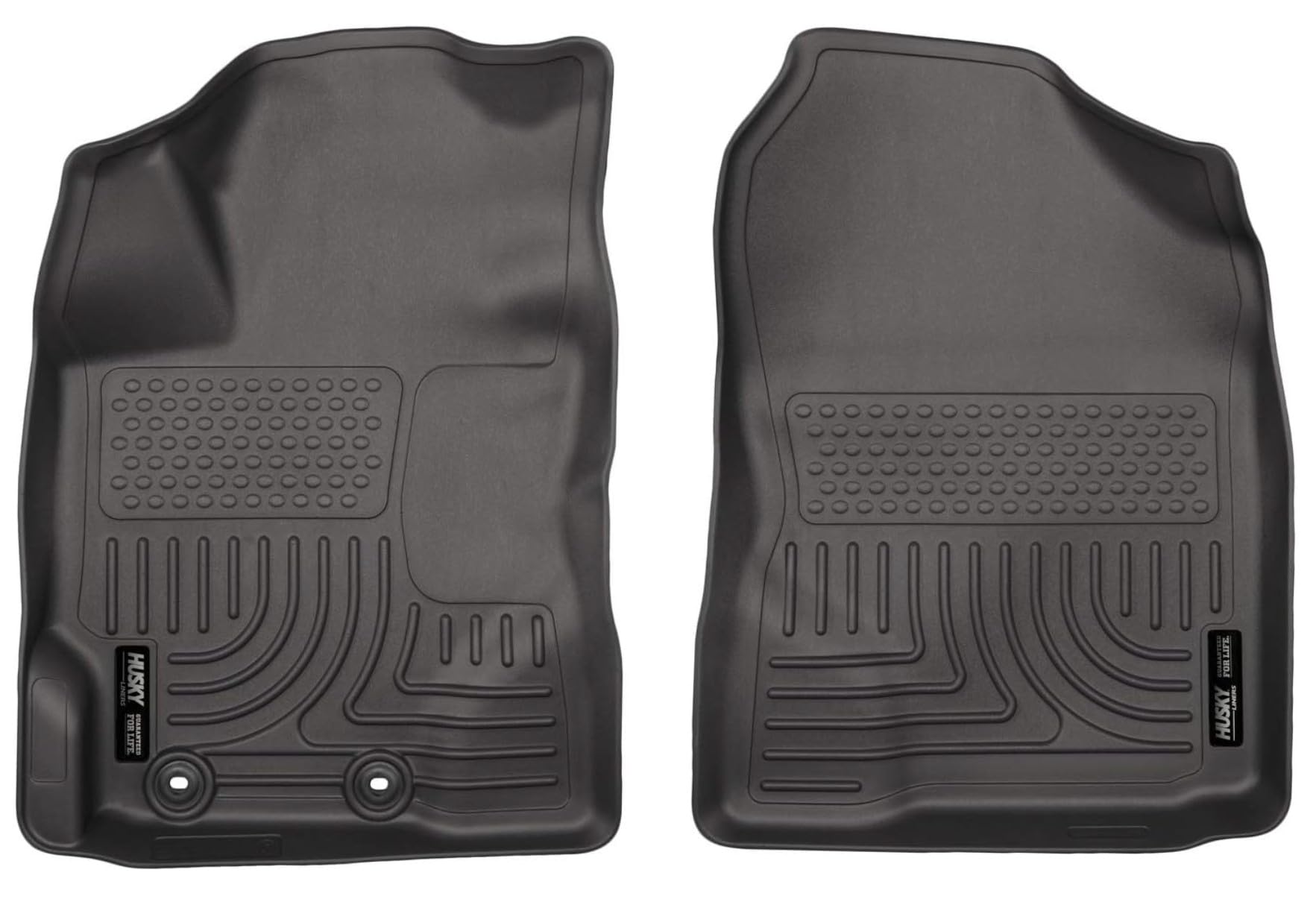Weatherbeater Husky Liners Floor Mats | Fits 2012-2018 Toyota Yaris | Front Row, 2-pc Black - 13501