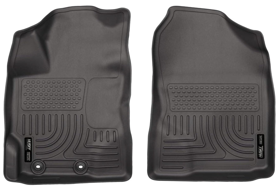 Weatherbeater Husky Liners Floor Mats | Fits 2012-2018 Toyota Yaris | Front Row, 2-pc Black - 13501