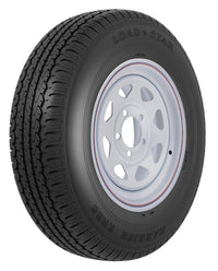 ST235/80R16 E/8H SPK White AMERICANA KR35 K, 16 Inch Diameter x 6 Inch Width; 8 x 165.1 Millimeter/ 8 x 6.50 Inch Bolt Pattern; 8 Spoke; 2 Piece Welded Steel Construction; White With Stripes; ST235 x 80R16; 1 Year Worry-Free Warra