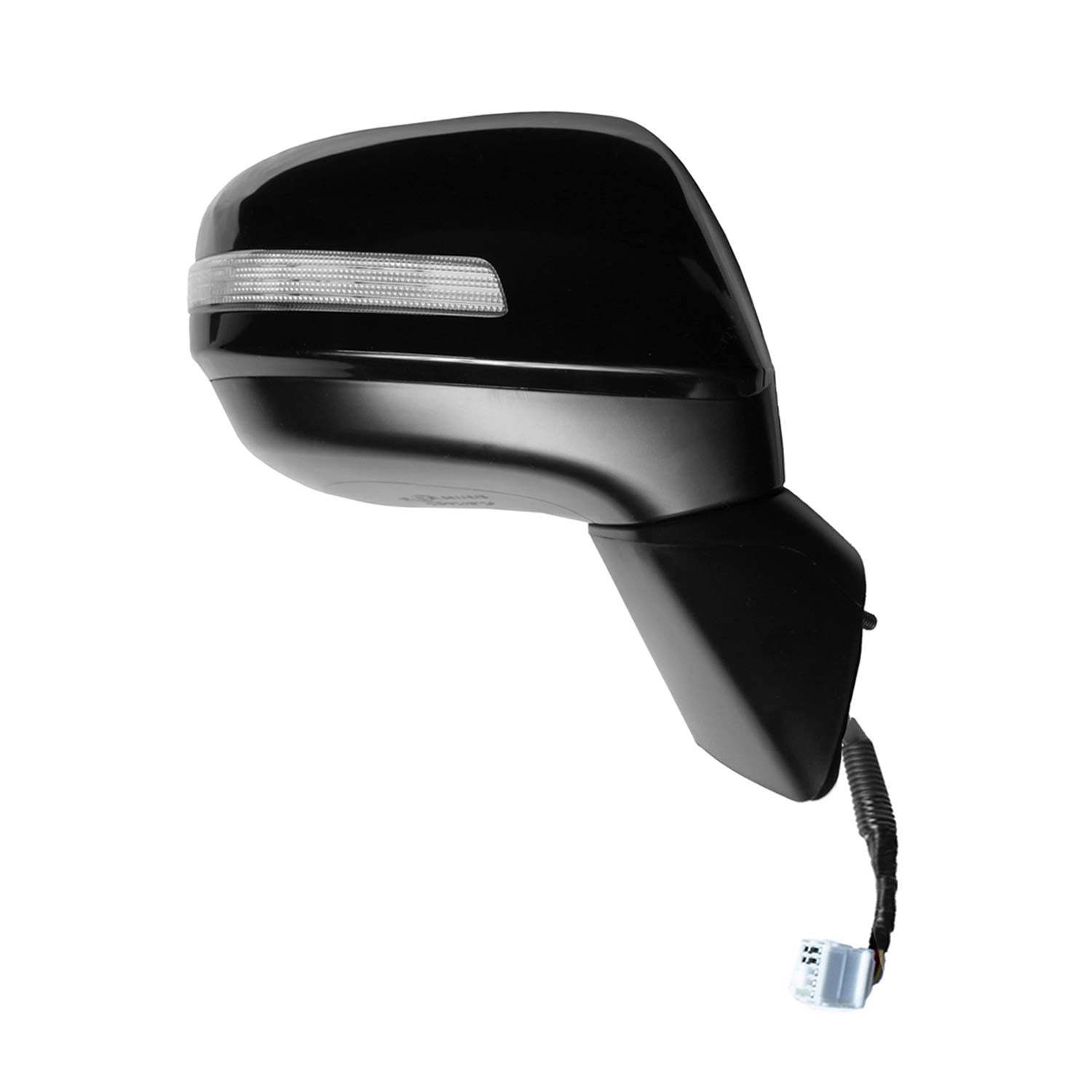 Mirror Passenger Side for HONDA Civic Hybrid, (textured black w/PTM cover, w/turn signal, foldaway), R, HP