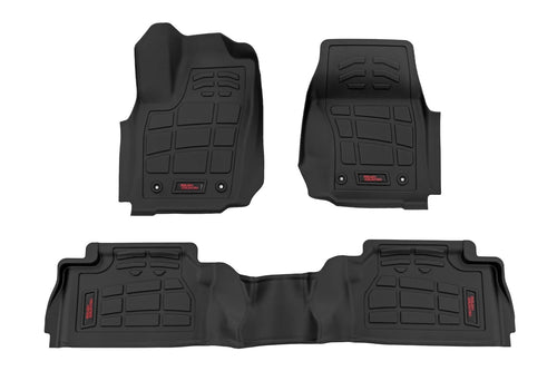 Sure-Fit Rough Country All Weather Floor Mats for Toyota Tacoma TRD Pro (2024-2025) Double Cab - Non-Slip, Waterproof Flexible Floor Mat, Front & Rear Set