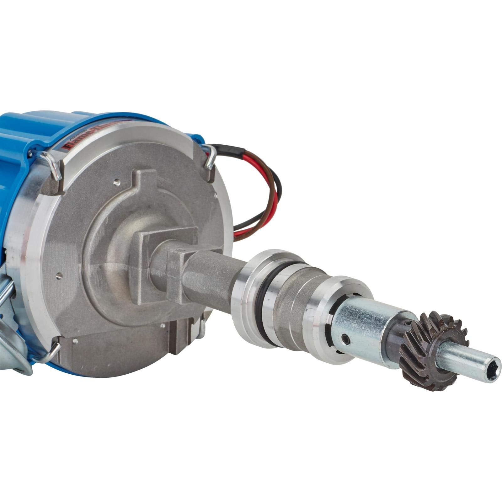 Flame-Thrower Blue Cap PerTronix Machined Housing Distributor HEI for Ford Small Block