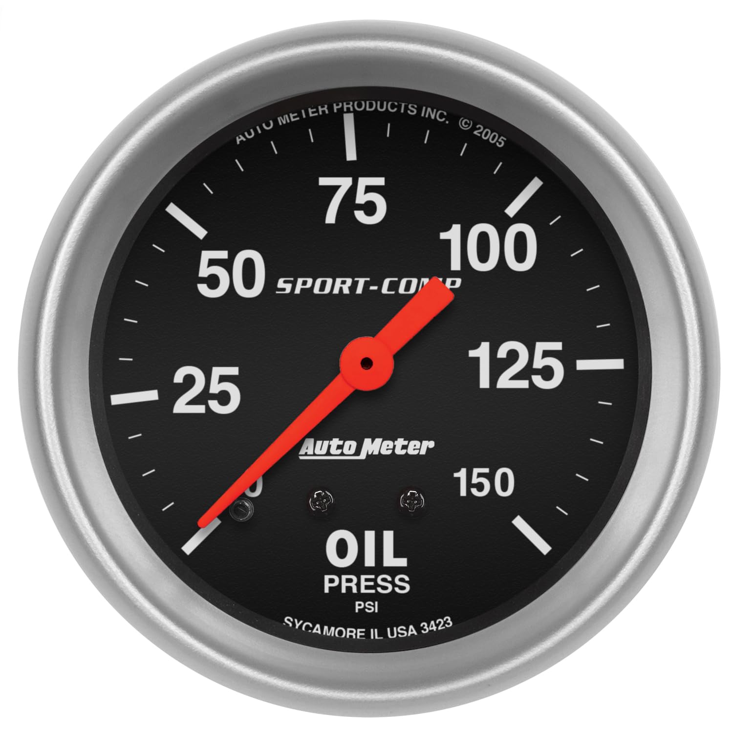 Auto Meter Sport-Comp Mechanical Oil Pressure Gauge, 2.625 in. 3423