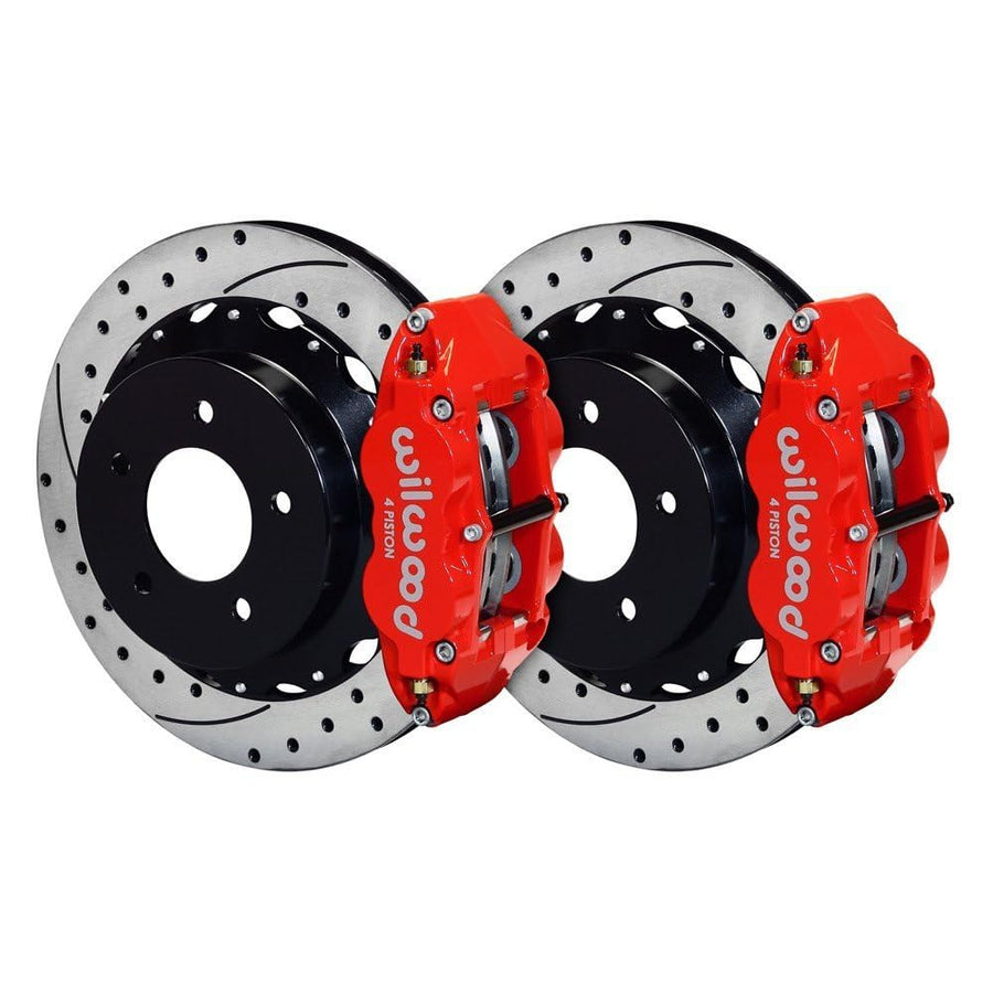 WILWOOD 140-11920-DR Rear Kit, FNSL4R, 12.88", Drilled, Red 84-87 Corvette C4