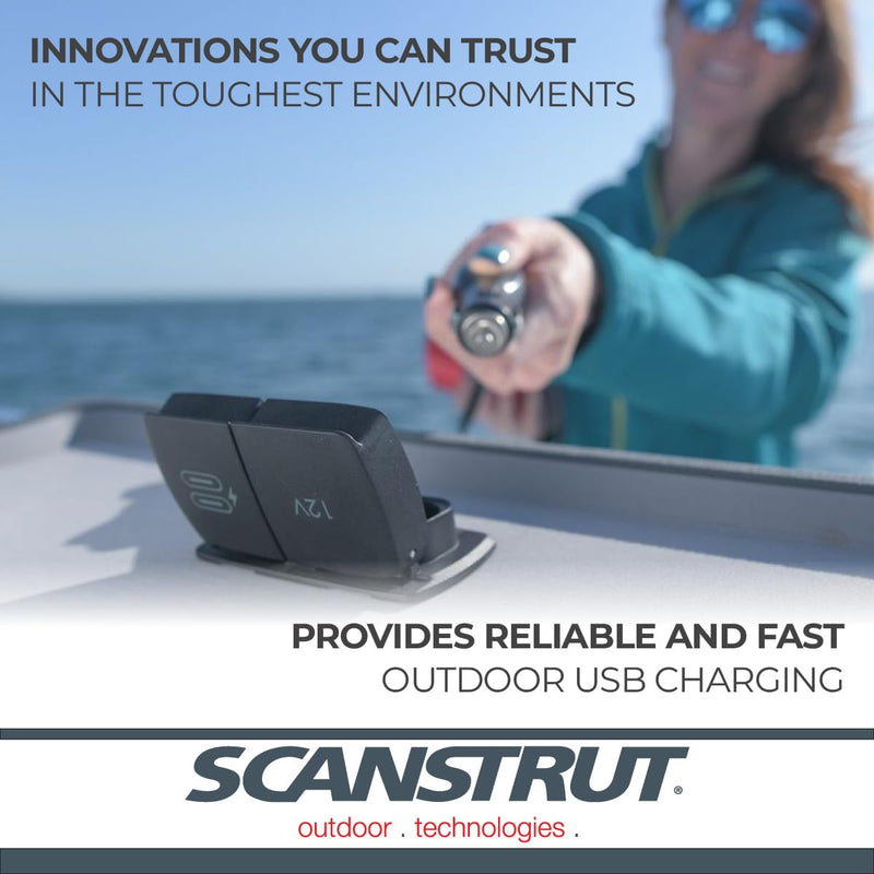 Flip Pro Duo Scanstrut - USB-A & USB-C w/12V Power Socket