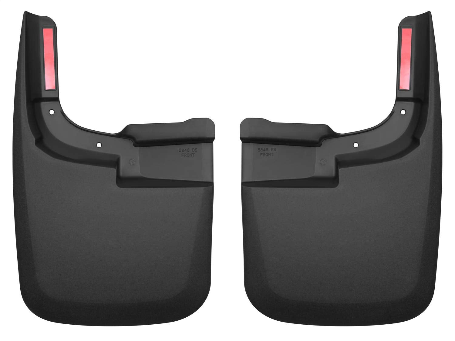 Front Mud Guards — Husky Liners | Fits 2017-2024 Ford F-250/F-350 Super Duty w/o OEM Fender Flares - Black, 2 Pc | 58461