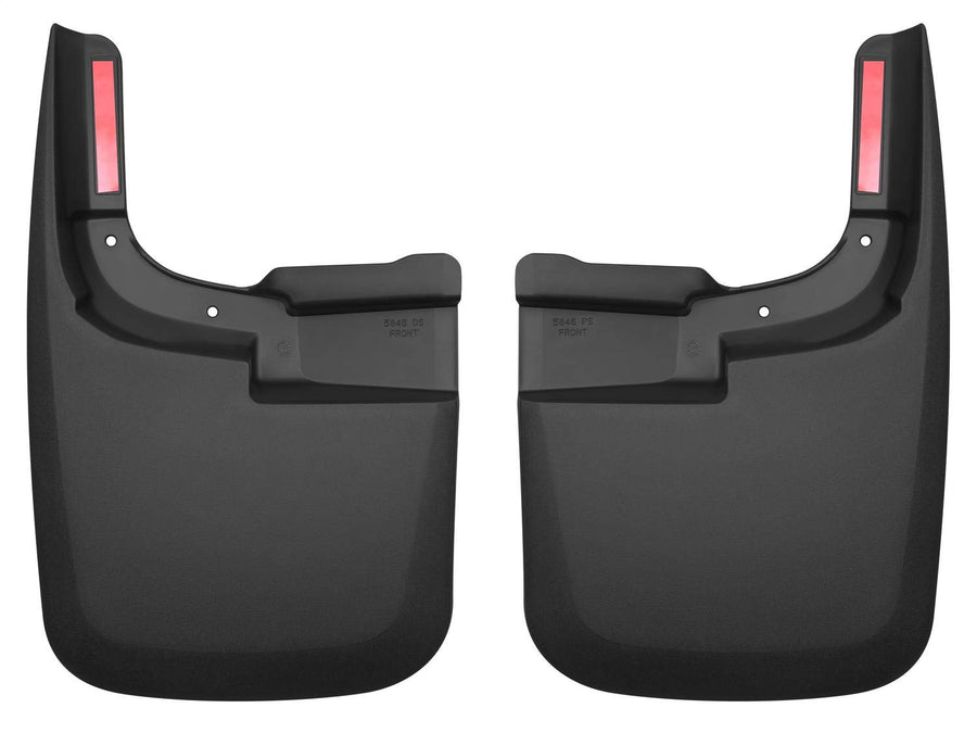 Front Mud Guards — Husky Liners | Fits 2017-2024 Ford F-250/F-350 Super Duty w/o OEM Fender Flares - Black, 2 Pc | 58461