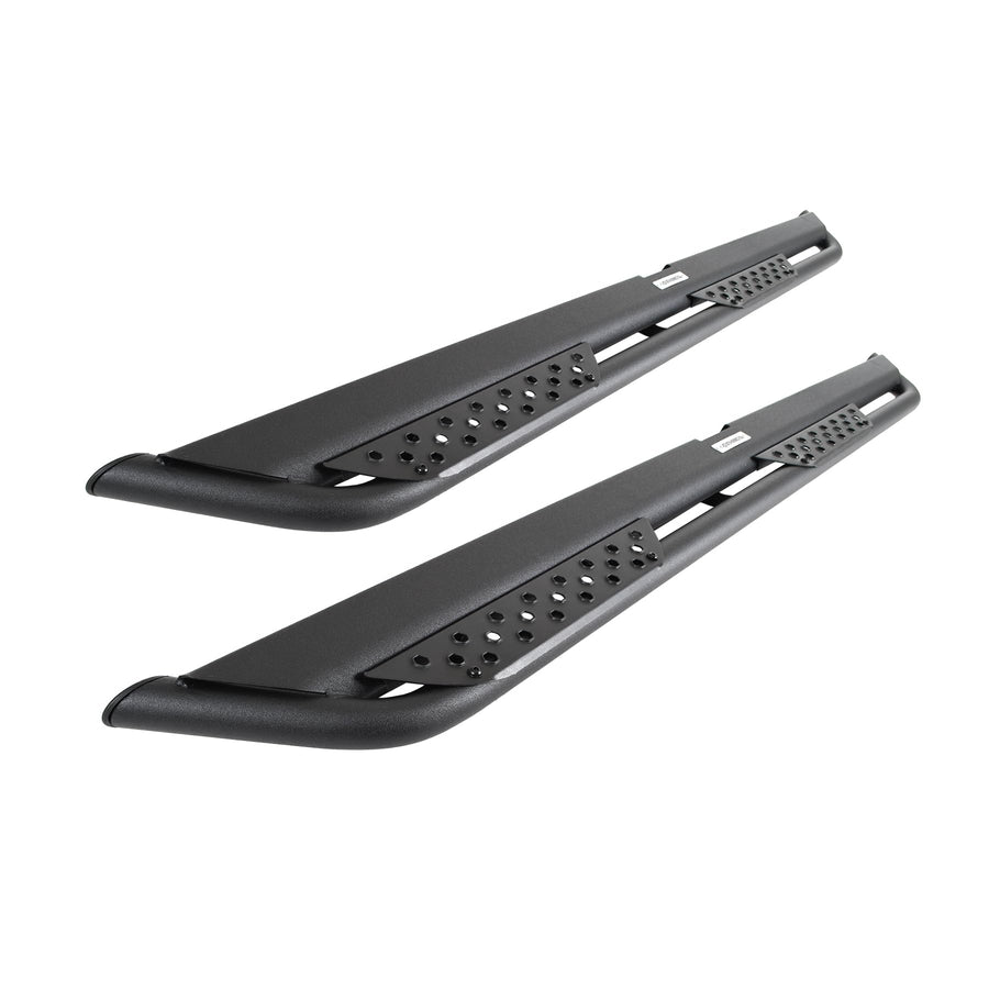 Dominator Xtreme DT Side Steps | Go Rhino 73" Mild Steel, Textured Black | DT60073T