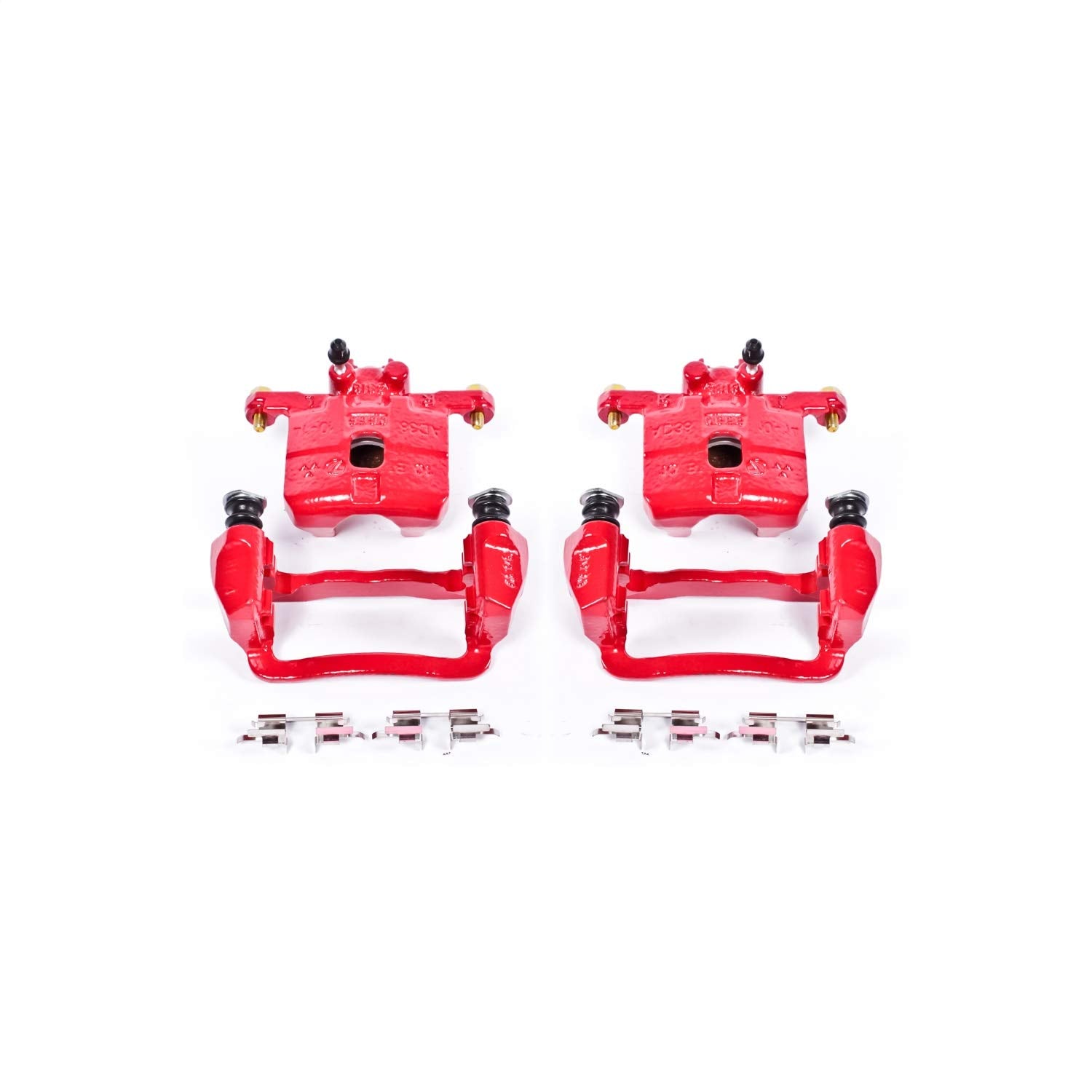 Power Stop Pair of High-Temp Red Powder Coated Rear Calipers for Saab 9-2X 2005-2006, Subaru Forester 2004-2008, Subaru Impreza 2003-2007 [Model Specific]