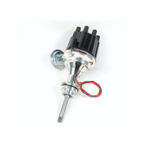 Pertronix D143700 Vacuum Advance Flame-Thrower Plug and Play Black Cap Billet Electronic Distributor with Ignitor II Technology for Chrysler/Dodge/Plymouth 426-440