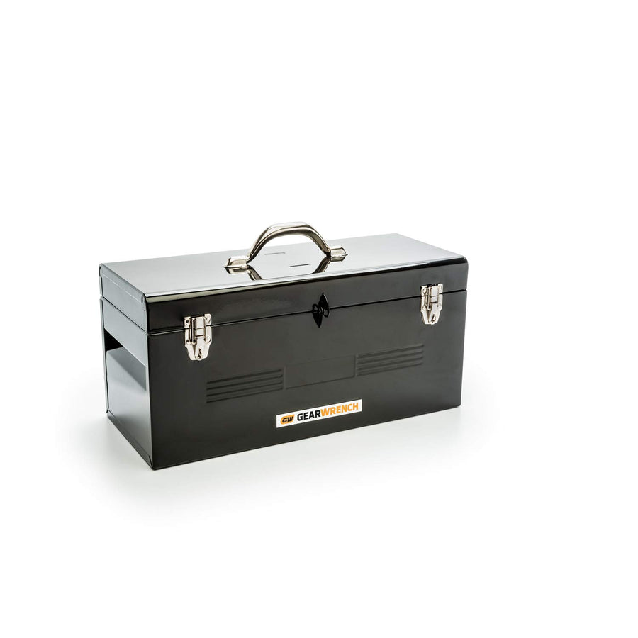 19" GEARWRENCH Steel Tote Box with Tray, Black - 83130