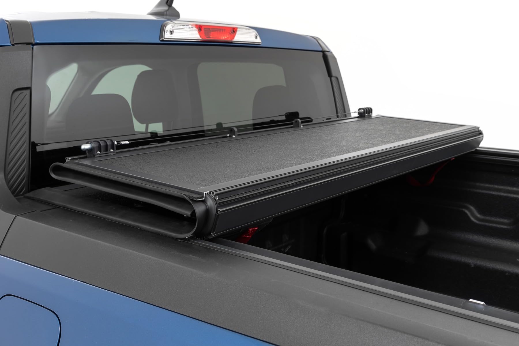 Hard Tri-Fold Tonneau Cover for Ford Maverick Rough Country (2022–2026) - Low-Profile Aluminum Truck Bed Cover, Fits 4'6 Bed