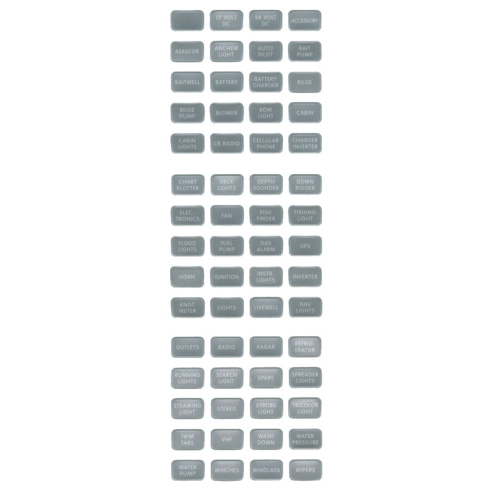 Gray Blue Sea Systems 8217 Label Set 60