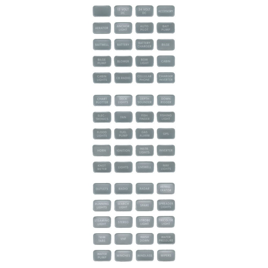 Gray Blue Sea Systems 8217 Label Set 60
