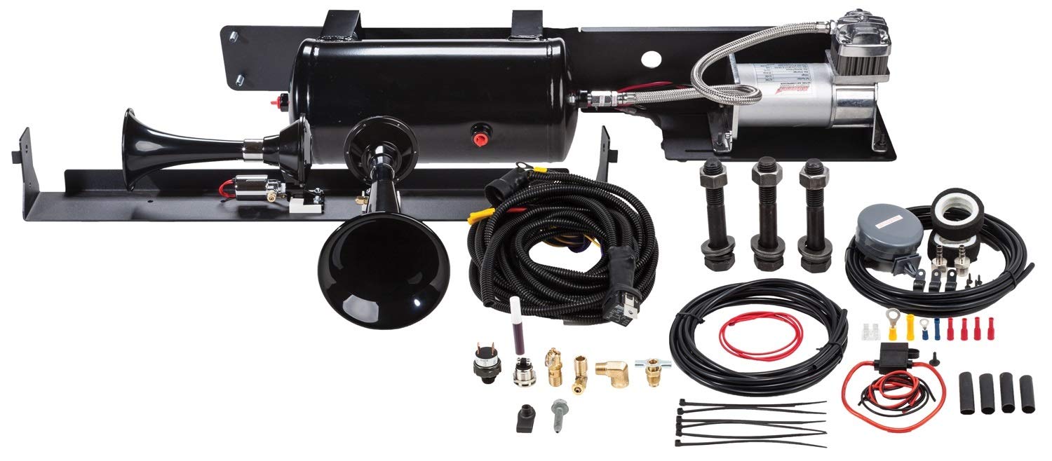 Kleinn VELO-220 Air Horns 220 Dual Train Horn Kit - Black