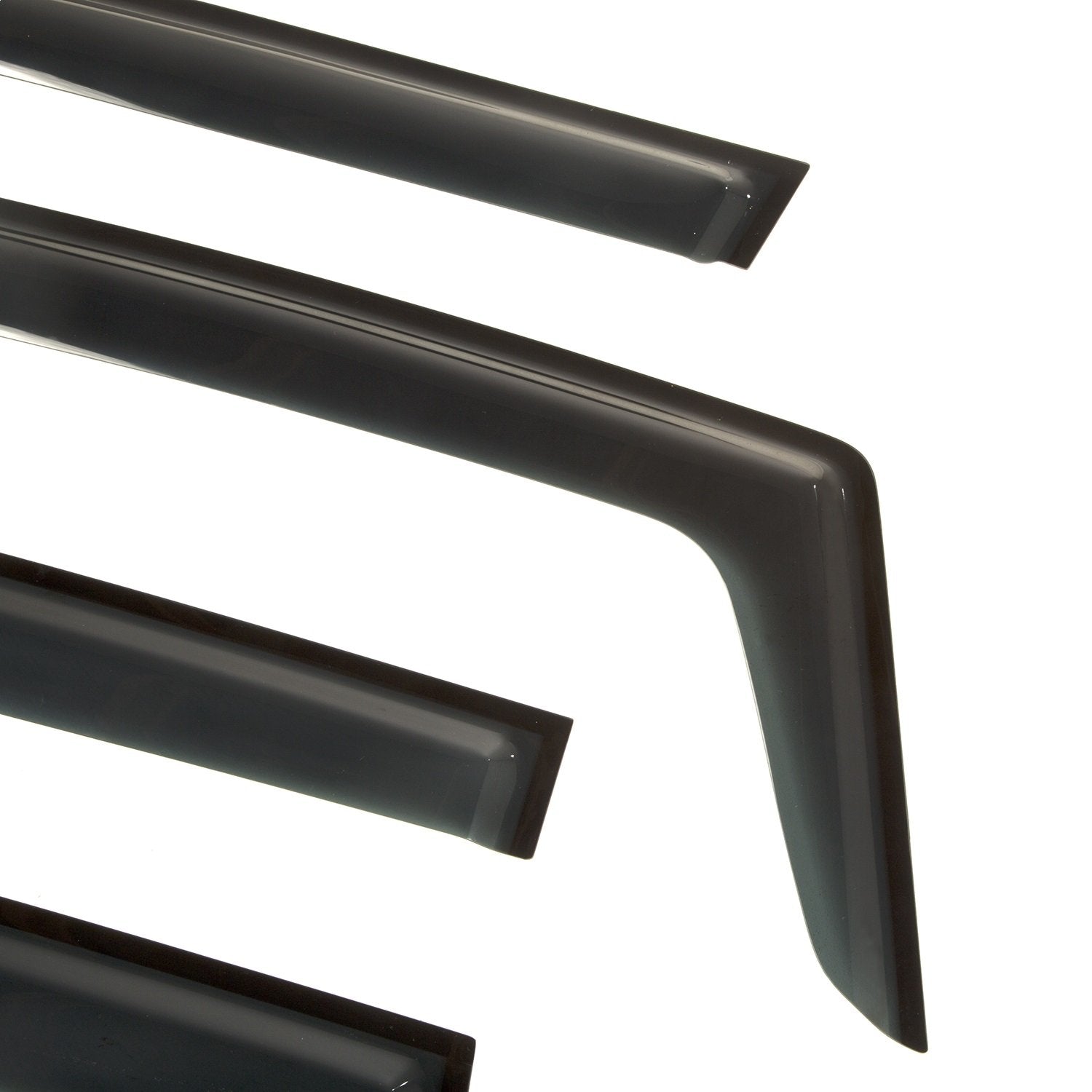 Window Visor Kit, Rugged Ridge 4-piece, Smoke | 11349.15 | Fits 2015-2017 Jeep Renegade Latitude/Limited/North/Sport/Trailhawk; 2016 Renegade Dawn of Justice/75th Anniversary