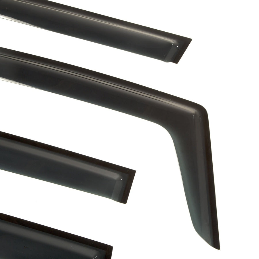 Window Visor Kit, Rugged Ridge 4-piece, Smoke | 11349.15 | Fits 2015-2017 Jeep Renegade Latitude/Limited/North/Sport/Trailhawk; 2016 Renegade Dawn of Justice/75th Anniversary