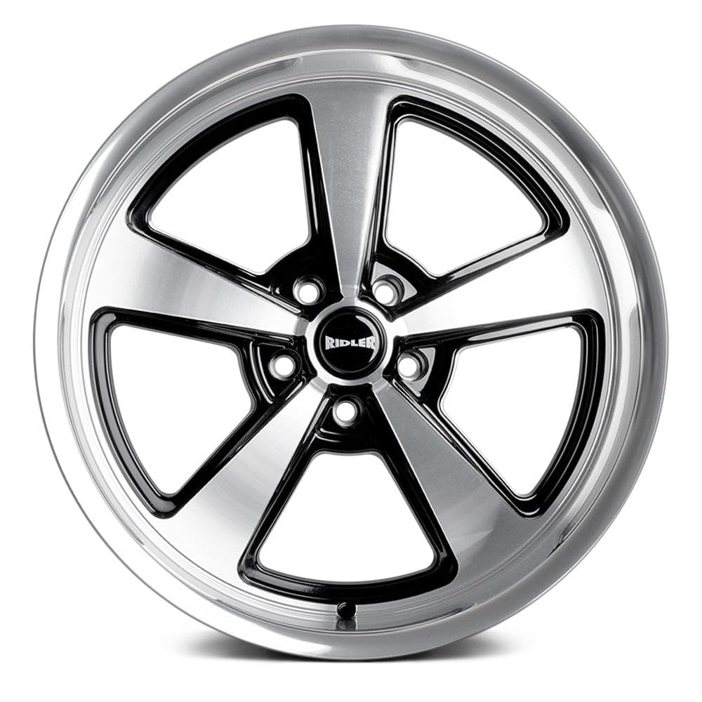 RIDLER 652 Gloss Black with Diamond Cut FACE & Lip 18X9.5 5-114.3 0MM 83.82MM 652