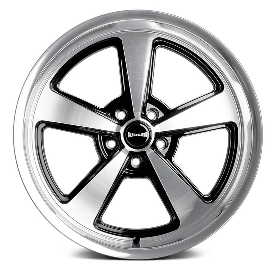 652 RIDLER 652 Gloss Black with Diamond Cut FACE & Lip 18X9.5 5-127 0MM 83.82MM