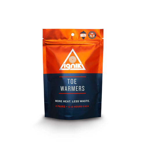 8-Hour Ignik Compostable Toe Warmers with Resealable AirBarrier Pouch, 4 Pairs