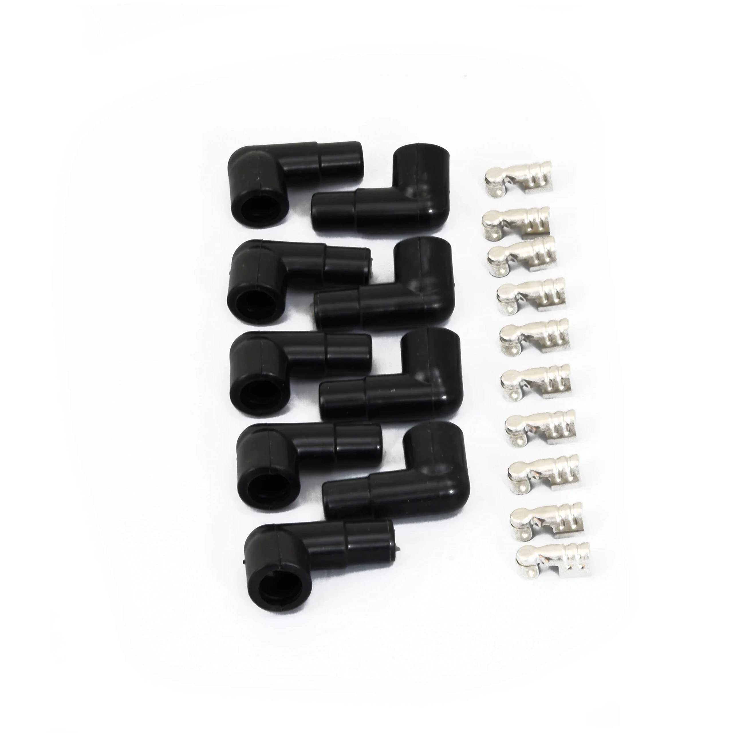 Flame-Thrower 8MM Black Spark Plug Wires PerTronix Universal Fit 8 Cylinders with 90° Black Ceramic Boot