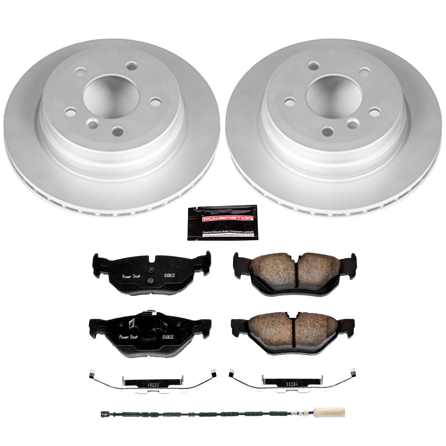 Power Stop CRK7008 Z23 Evolution Geomet Coated Brake Kit For BMW X1 Rear 2013-2015 [Model Specific]
