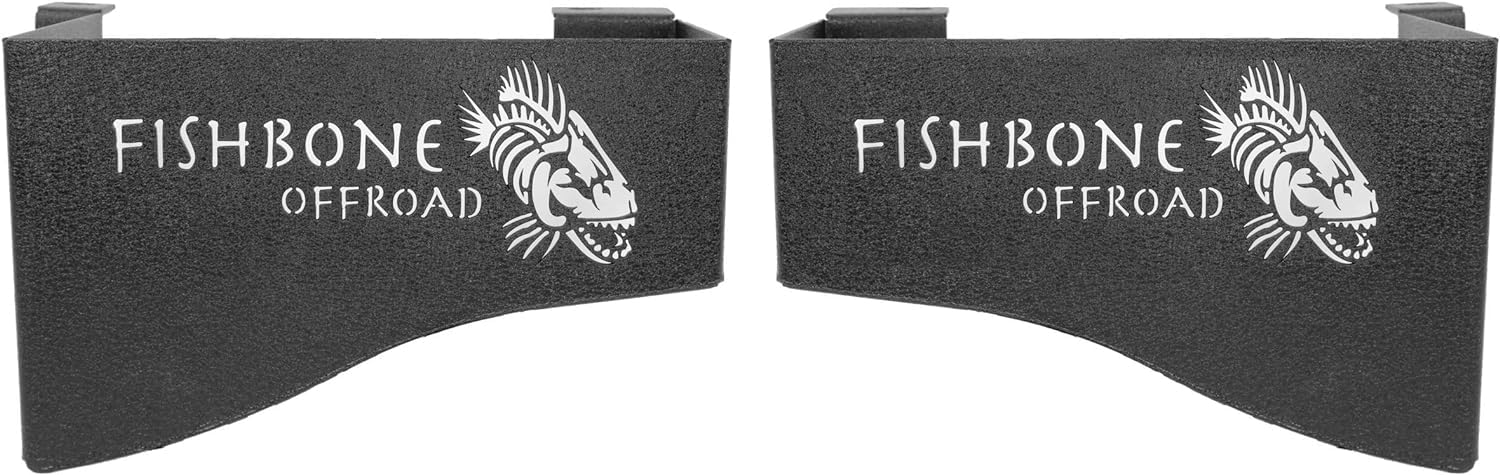 Fishbone Offroad Jeep JK FB25081 Wheel Well Storage Bins 07-17 Wrangler JK 4 DR Black Textured Powdercoat Steel