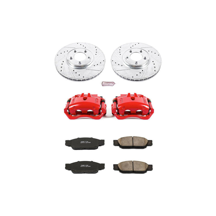 Power Stop Z23 Evolution Sport Performance Brake Kit with Caliper For Ford Thunderbird 2002-2005, Jaguar S-Type 2000-2002, Lincoln LS 2000-2006 [Model Specific]