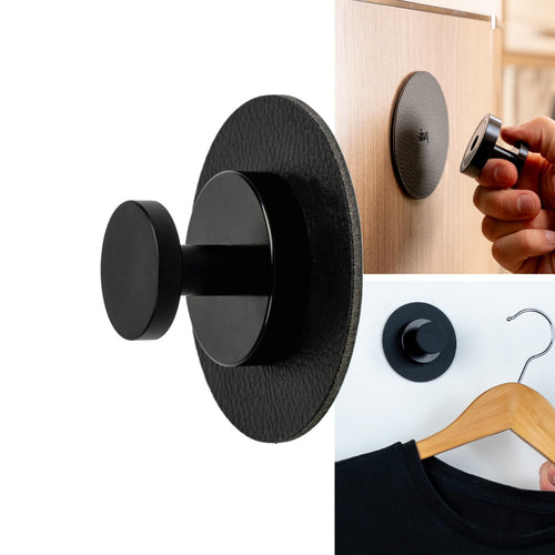 Magnet-Haken silwy® SPOT INKL. Metall-Pad 3M in 8 cm Black - eine Befestigungsmöglichkeit mit 4kg Zugkraft - vielseitig einsetzbar COG: 0 / Price: 24,95