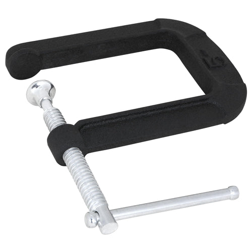 5-Inch Deep C-Clamp Performance Tool W3981 with Heavy Cast Iron Construction and Extra-Large Swivel Base for Deep Clamping Projects
