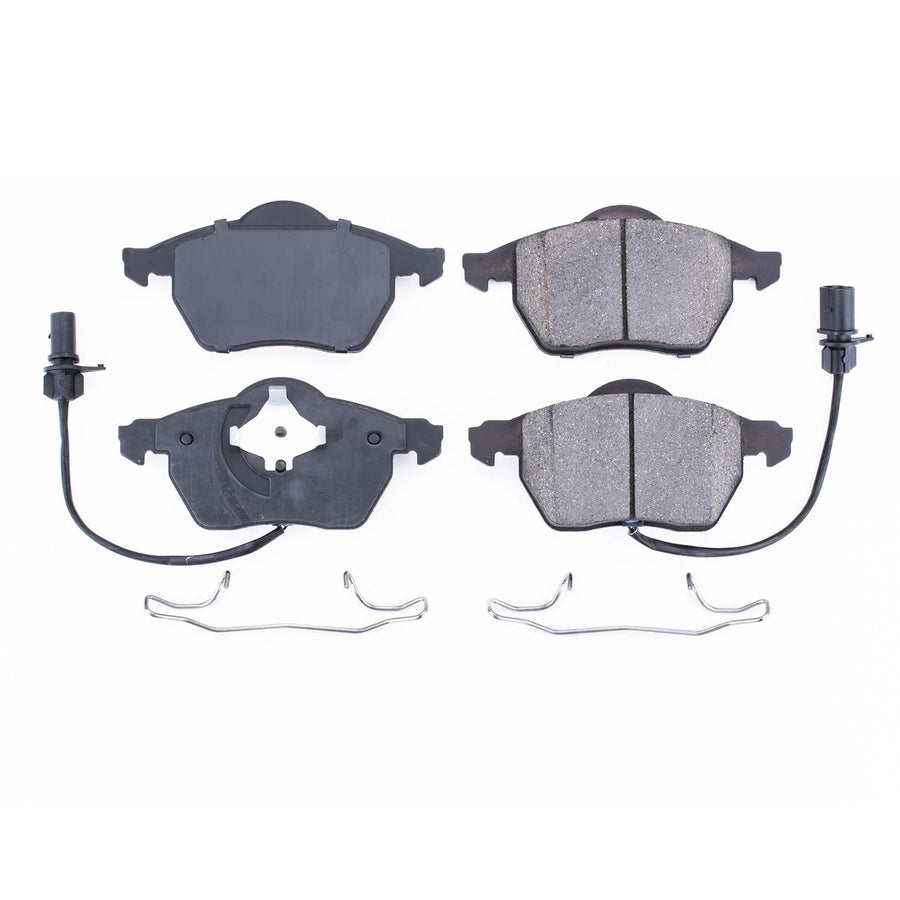 Power Stop Brake Kit Front For Audi A4 1999-06 |A4 Quattro 1999-06 |A6 1998-04 |A6 Quattro 1998-04 |Volkswagen Passat 1998-05 - Ceramic Brake Pads With Installation Hardware, 17-840
