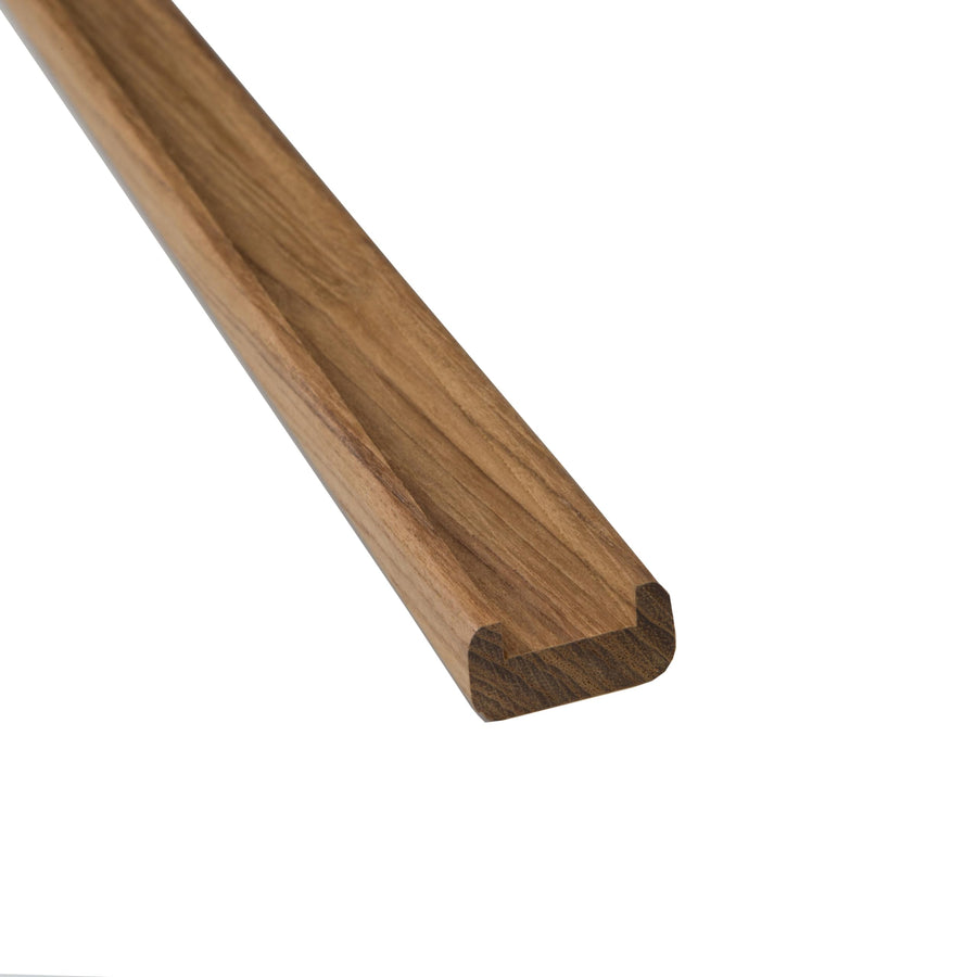 Teak Whitecap 60825 Straight 5/8" H x 1-3/16"W with 3/4" Gap - 5' Length Bulkhead