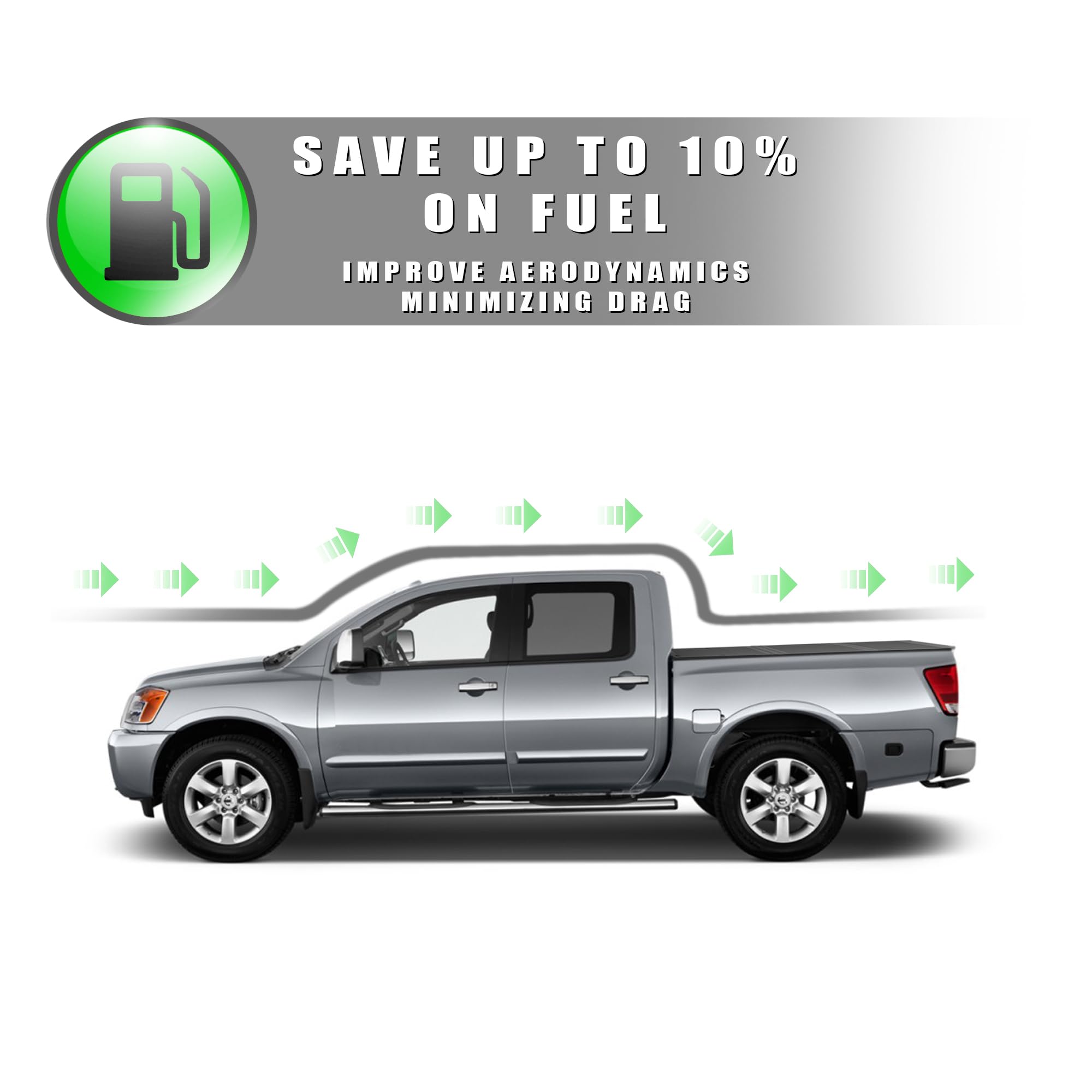 Nissan Titan Bed Cover Armordillo Low Profile Hard Tri-Fold Fits 2004 2005 2006 2007 2008 2009 2010 2011 2012 2013 2014 2015 2016 5.5ft (66") Short | CoveRex TFX | 8705322