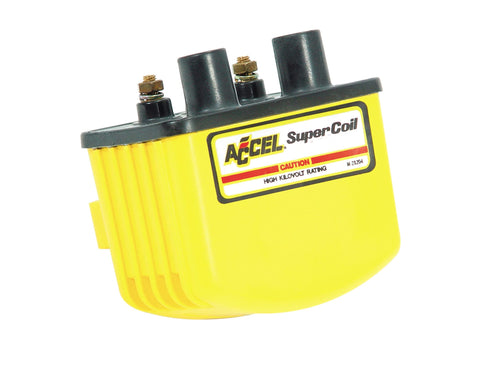 Motorcycle ACCEL 140408 Ignition Coil - Super Coil - 3.0 Ohms Res - Yellow