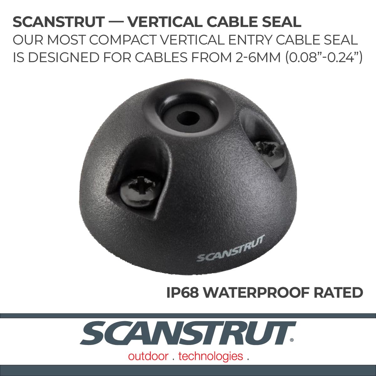 Micro Cable Seal Scanstrut DS6-P-BLK for Cables from 2-6mm - Black