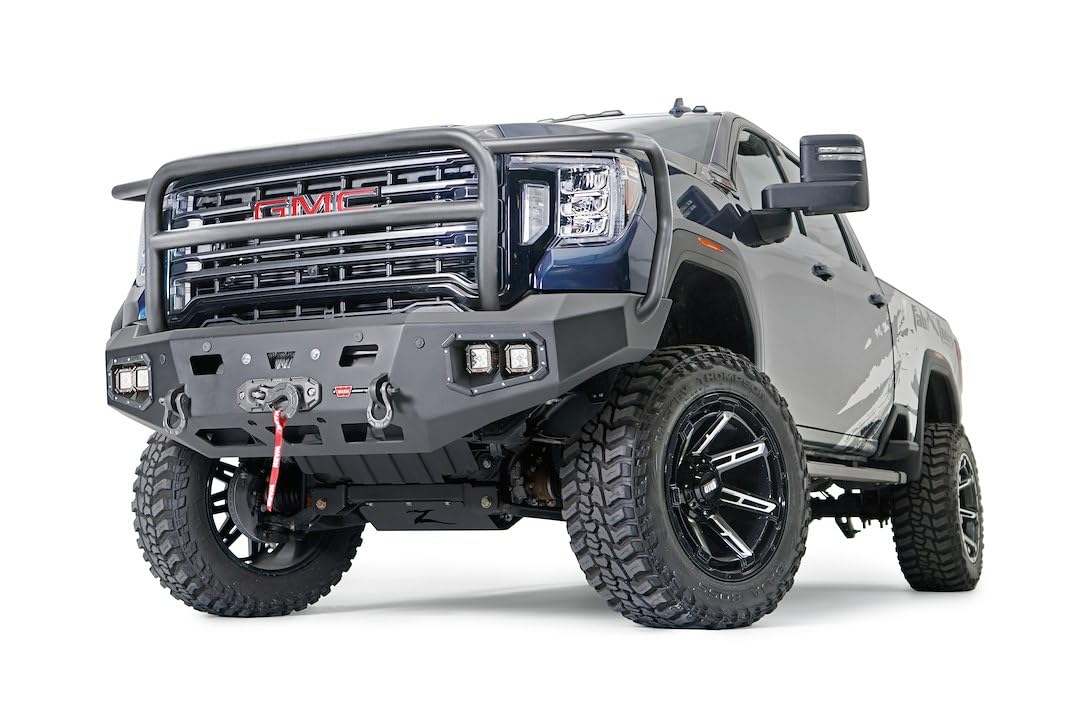 Ascent WARN 107178 Front Bumper with Full Grille Guard Tube, Fits: GMC Sierra HD 2500/3500 (2020-Current)