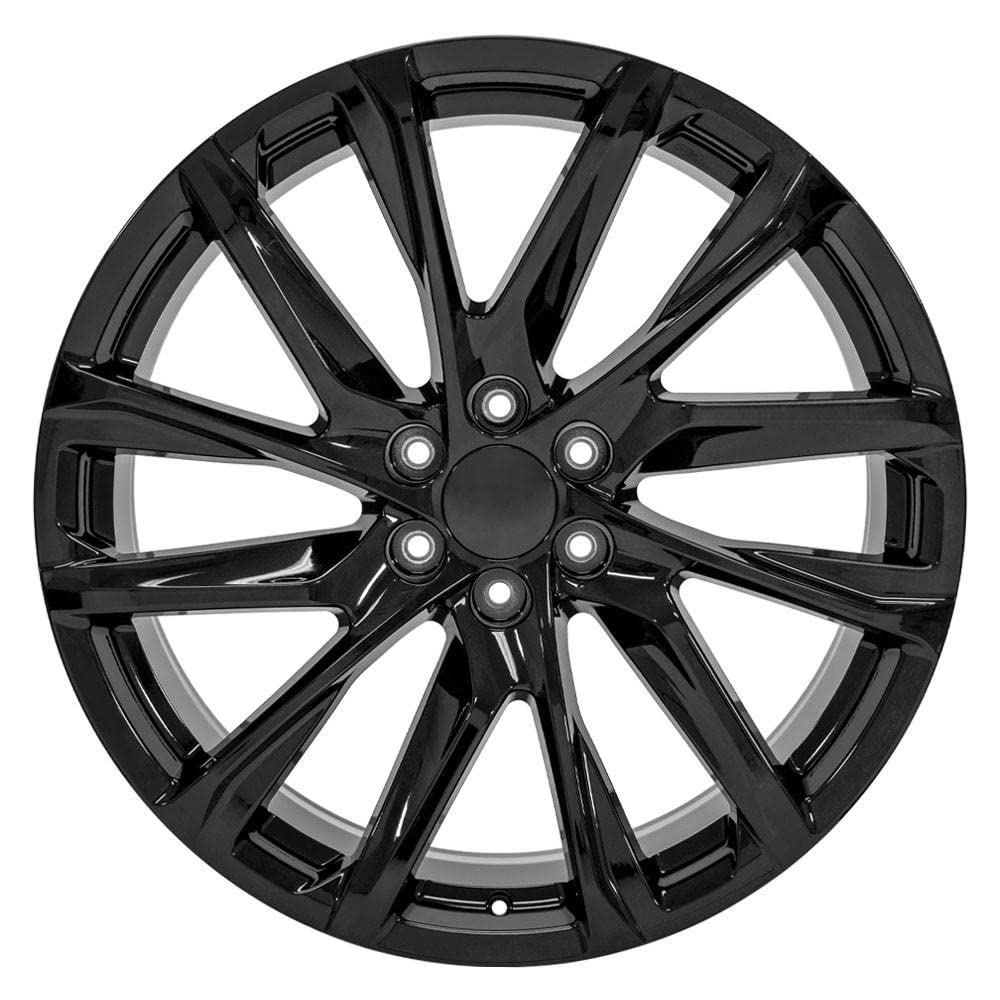 24 Inch OE Wheels CA90 Rim Fits Escalade Style 6x139.7 24x10 Gloss Black - Hollander 4875 (1)