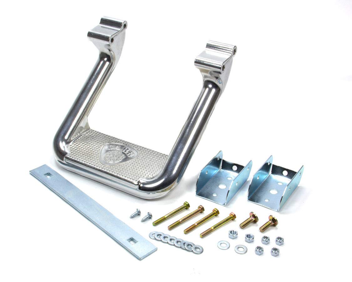 Hoop II Carrs Step Bars, Mount Kit Included, Aluminum, Polished, Compatible with Ford Fullsize Truck 1981-98, Each