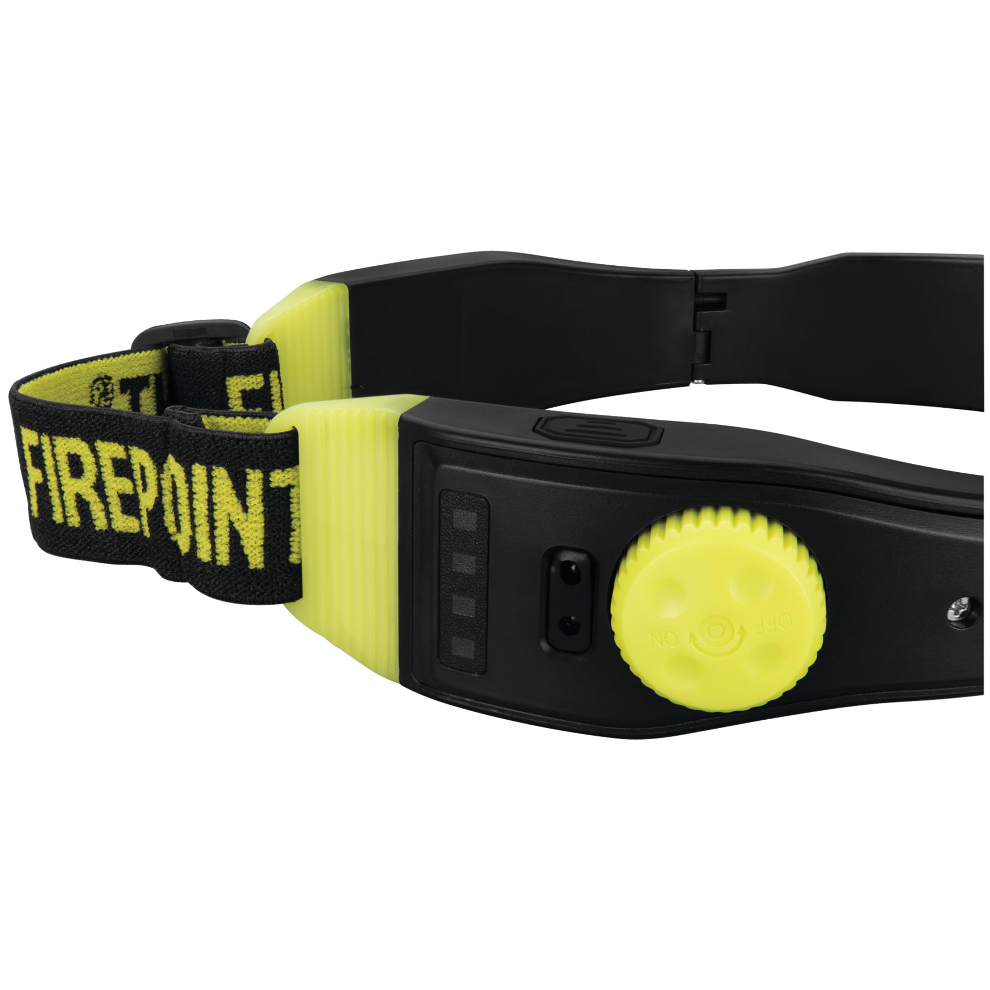 Firepoint Performance Tool W2690 600LM Li-Ion LED Folding Headlamp, USB-C Charging, Adjustable Strap, Motion Sensor, Dimmable, Foldable Frame, Black/Green