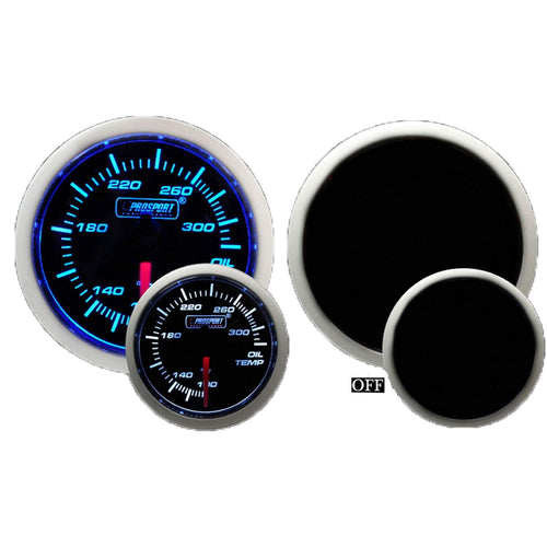 52 Millimeter Oil Temperature Gauge Electrical Prosport Gauges 216BFWBOTSM.F